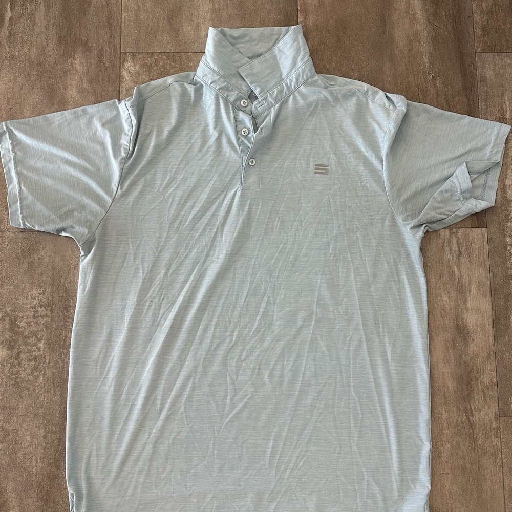 Men’s Golf Polo Light Blue | Three Sixty Six | Size L